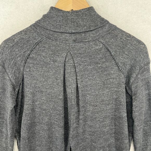 WE THE FREE PEOPLE Sweater XS Turtleneck Slit Back Long Sleeve Cotton Rayon Gray - Picture 8 of 15